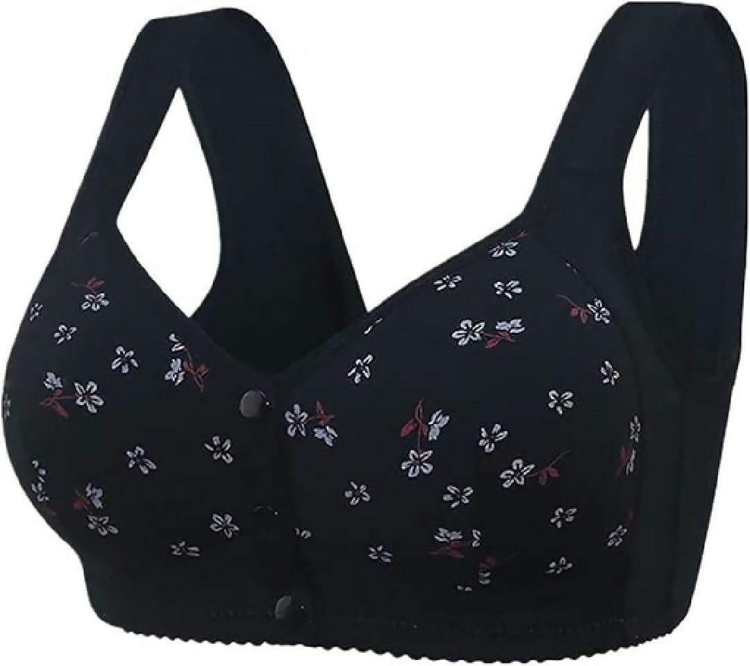 Women Front Open Cotton Bra ull CoNon Padded Full Coverage Soft Support Bra