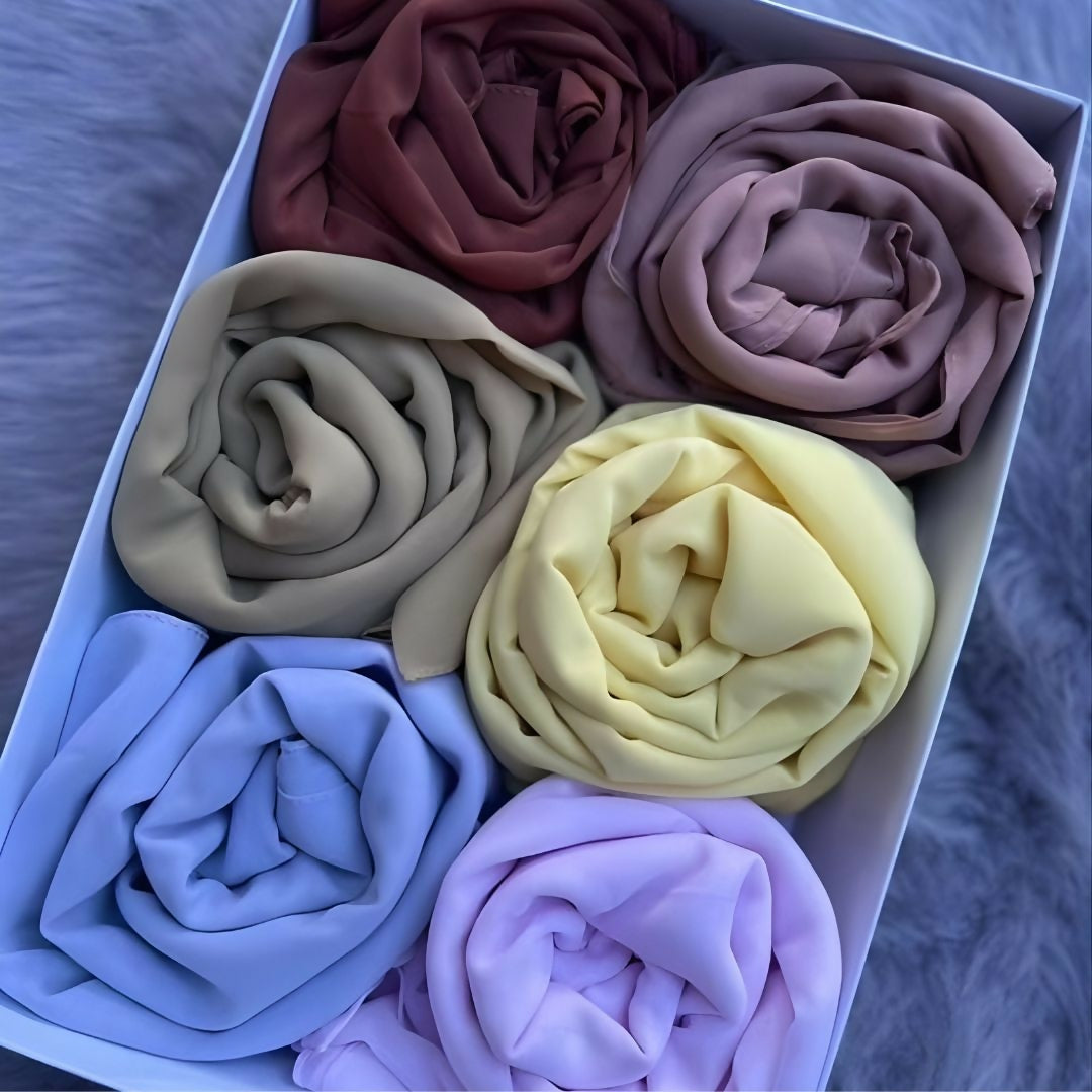Haya Threads – Bundle of 4 Georgette Hijabs