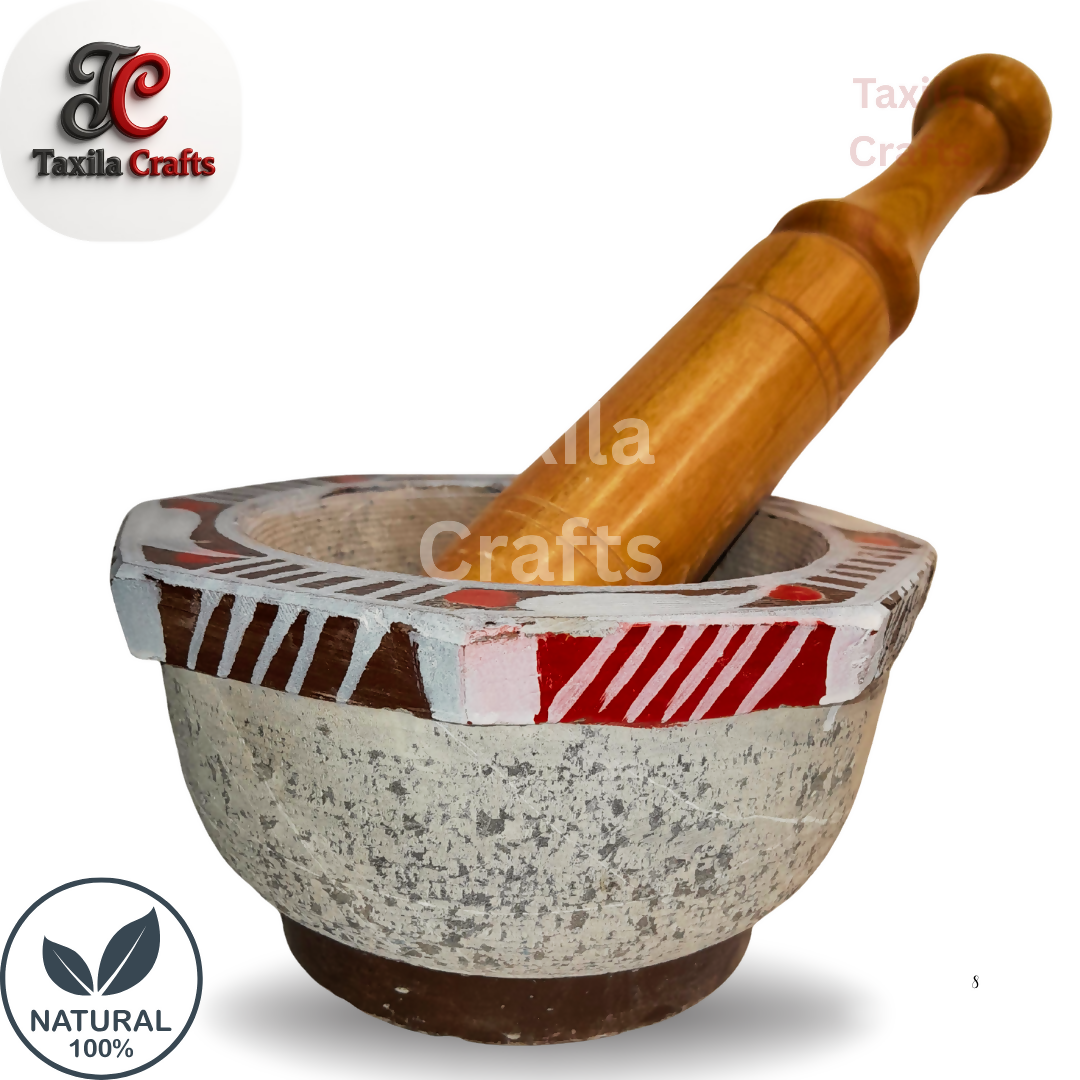 Taxila Black Stone Kundi Danda 8 Inch with 12 Inch Wooden Danda Ramzan Offer