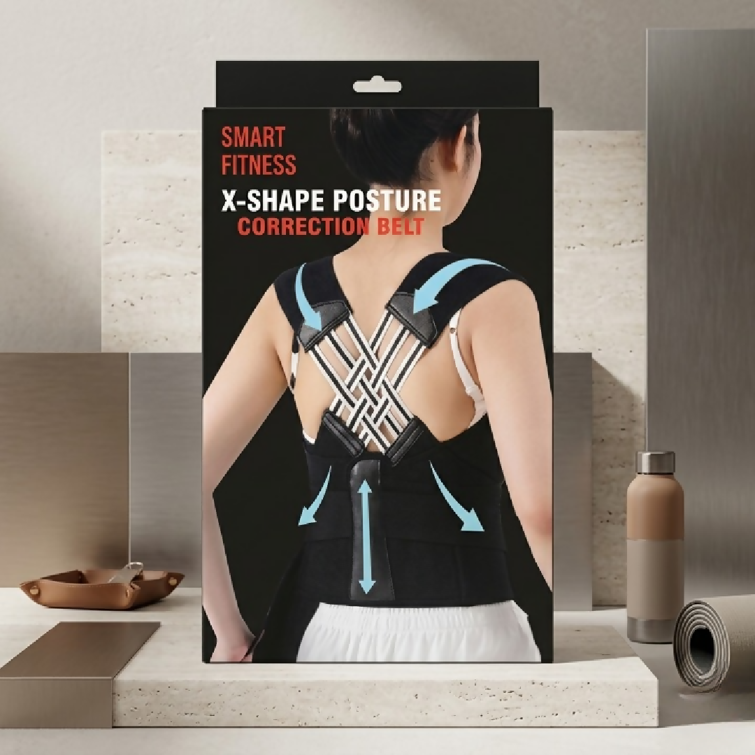 Smart Fitness X-Shape Posture Correction Belt Back Shoulder Support for Men Women