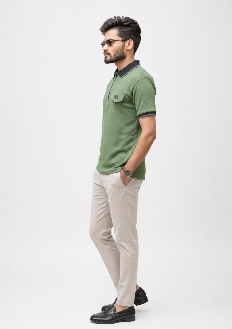 GLO-101 Hunter Zip Pocket Polo