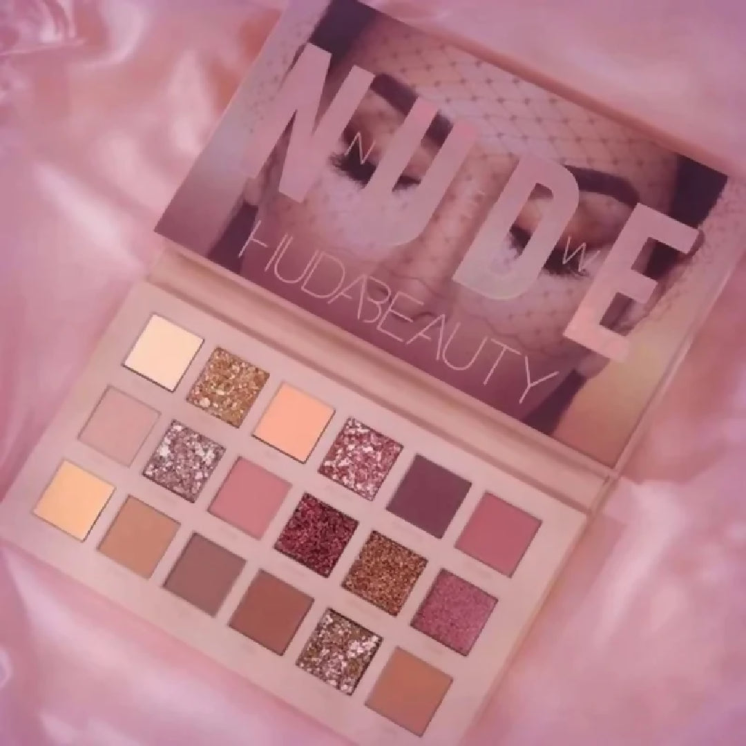 18 Colors Nude Eyeshadow Palette Matte and Shimmer Pigmented Shades Long Lasting