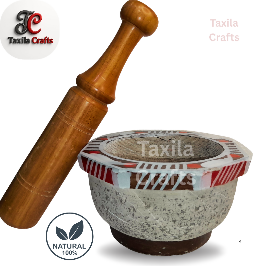 Taxila Black Stone Kundi Danda 8 Inch with 12 Inch Wooden Danda Ramzan Offer