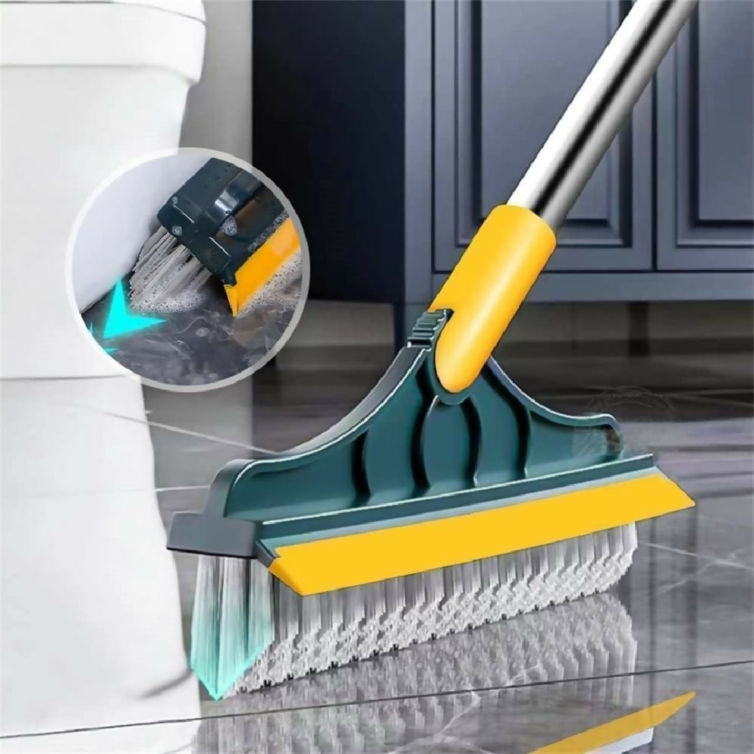 2 In 1 Multi Functional Rotating Floor Scrub Brush With Long Handle