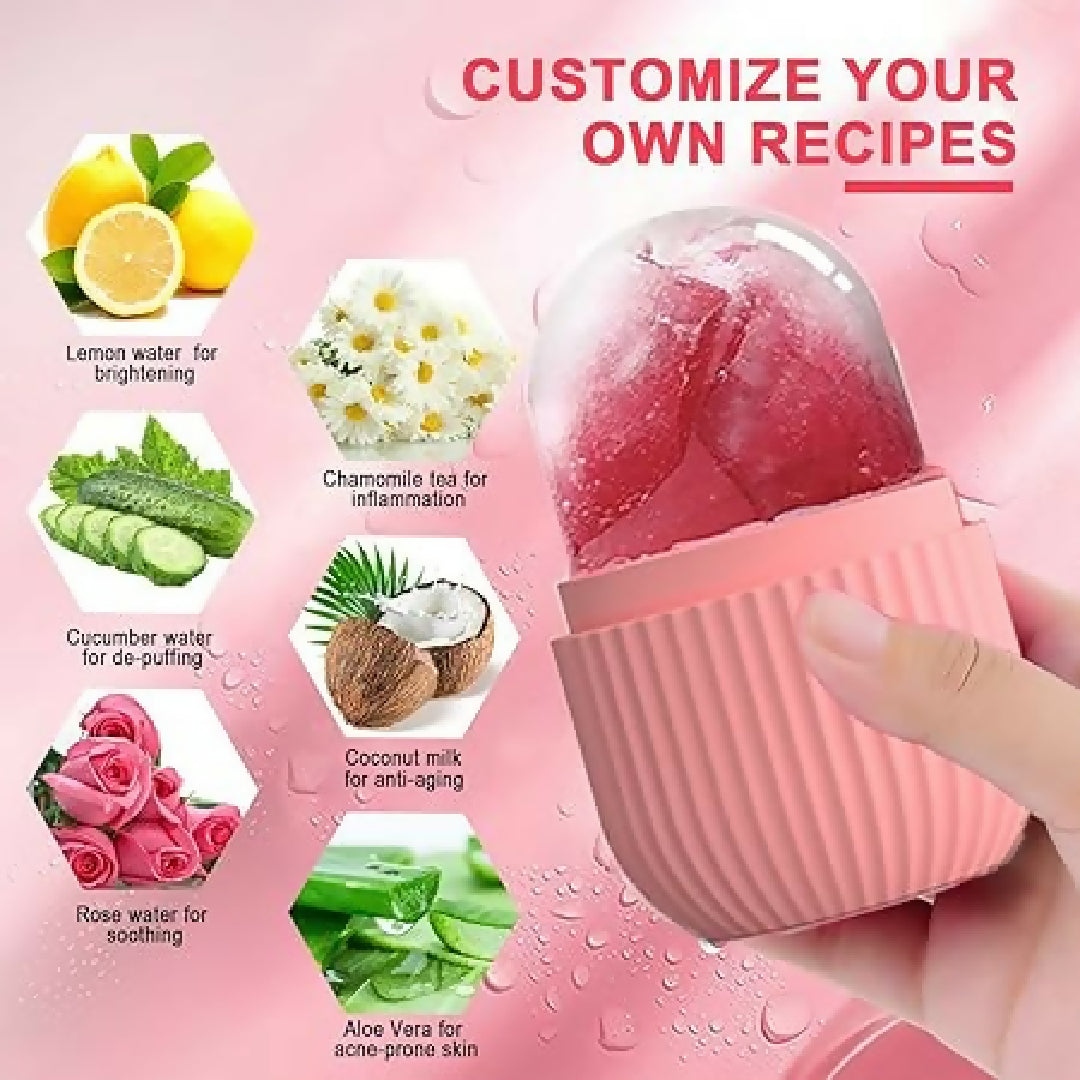 Reusable Facial Ice Roller for Face - Enhance Skin Glow Shrink and Tighten Pores - Random Color