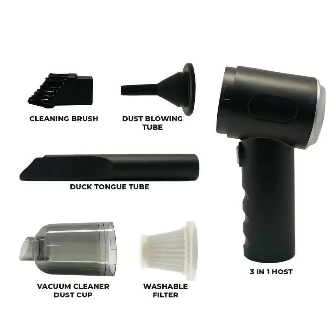 3-in-1 Portable Wireless Vacuum Cleaner AS 228 - Handheld Powerful Suction for Car Home Office - Everyday Cleaning