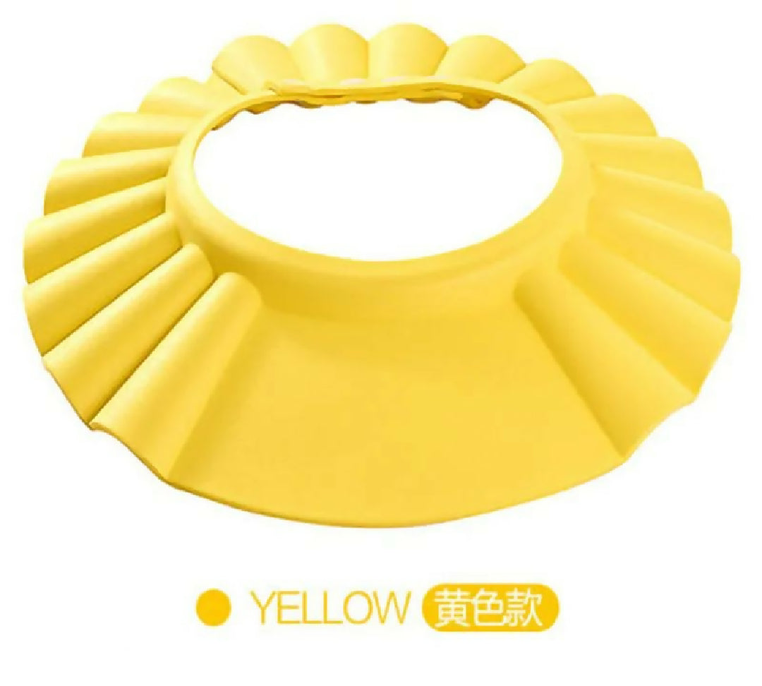 Baby Shower Cap Children Safe Bath Bathing Shampoo Caps Wash Hair Adjustable Elastic Shield For Kids Protective Bath Accessories (Random Color)