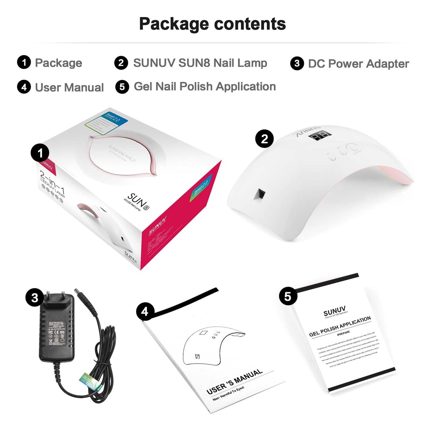 UV LED Nail Lamp  Fast Gel Polish Curing Light for Salon and Home Use