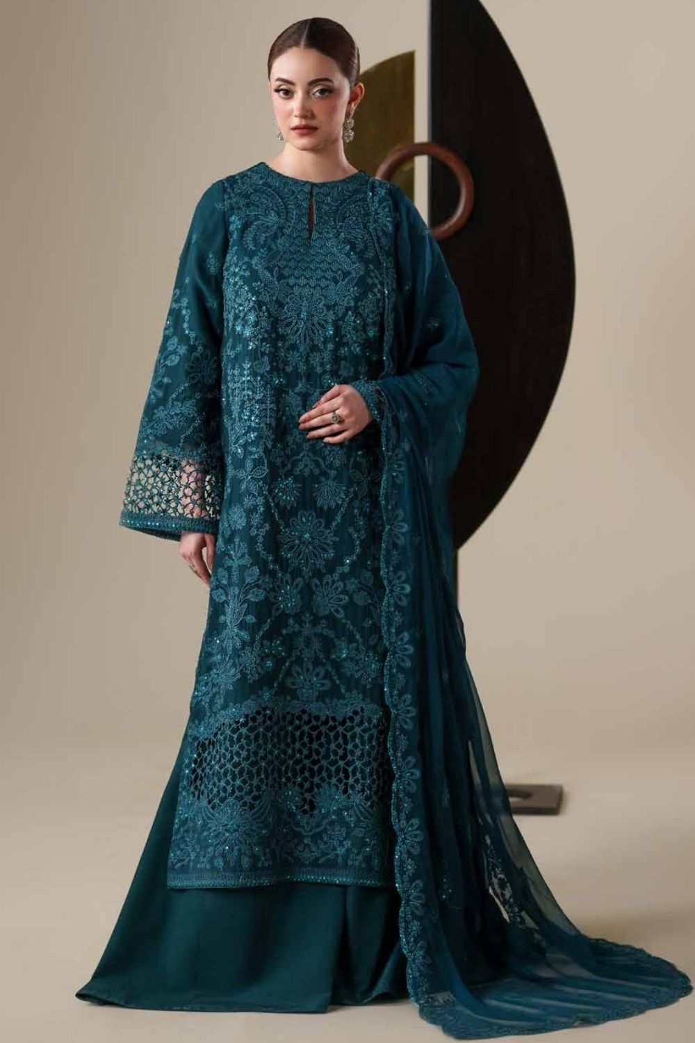Emaan Adeel Nouvelle 3 Piece Unstitched Embroidered Luxury Chiffon Suit EIRA