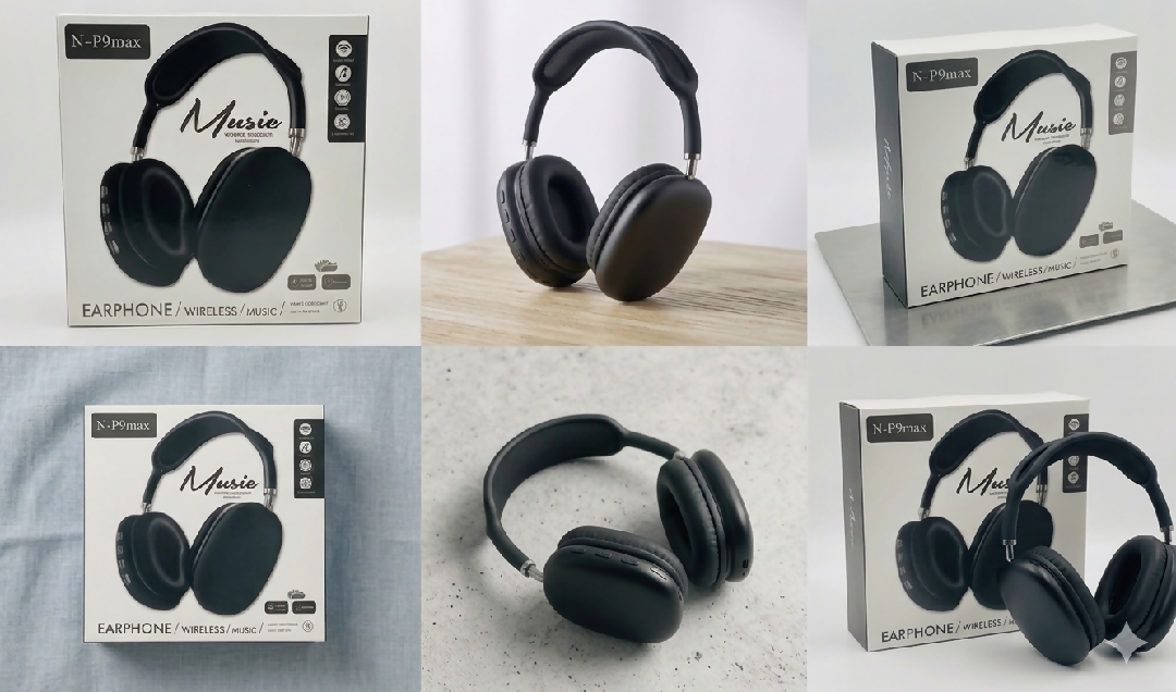 NP9 Max Wireless Headphones with Deep Bass Long Playtime and Noise Cancelling