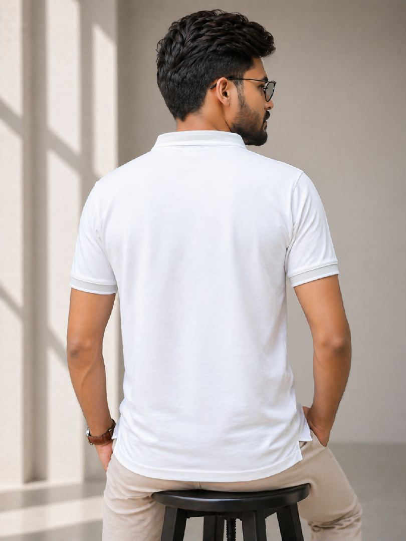 GLO-110 Classic White Polo