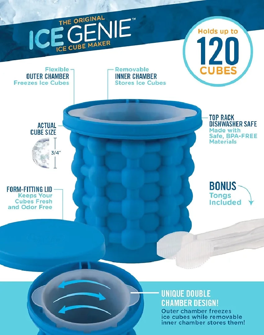 Ice Cube Maker Genie The Revolutionary Space Saving Ice Cube Maker Ice Genie