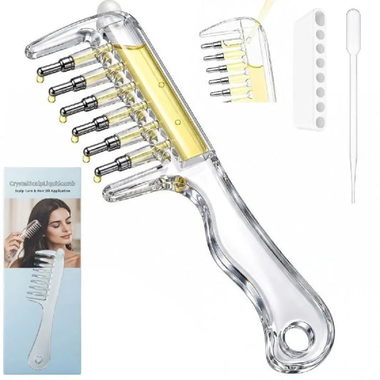 Transparent Hair Oil Applicator Comb Refillable Scalp Massage Comb with Built In Oil Reservoir Leakproof Hair Serum Distribution Brush Unisex