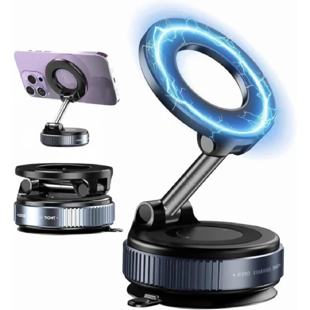 Magnetic Strong Magnetic Phone Holder Foldable Design 360 Adjustable Vacuum Mount for Car Desk Bathroom Universal Use for home