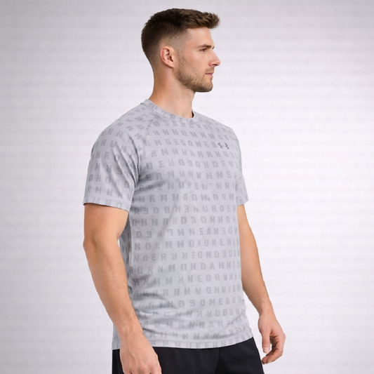 Mens Dry Fit Performance T Shirt Light Grey