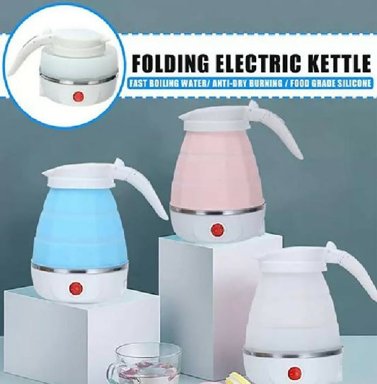 Foldable Kettle Coffee Pot Tea Kettle 1L Electric Space saving ABS Camping Home Travel Outdoor Heating Hot Water Cup