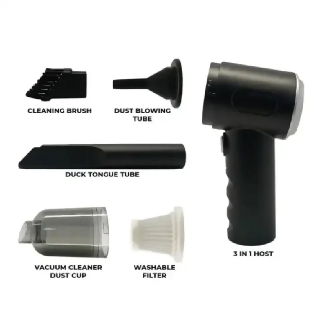 3 In 1 Portable Vacuum Cleaner Wireless Hand-held Cleaning For Car Home (As 228)