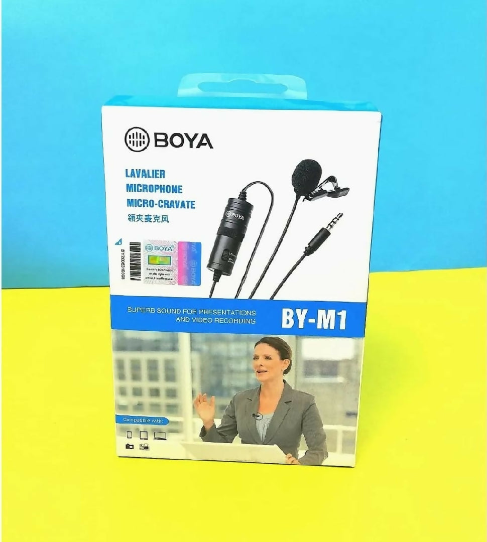 Boya BY M1 Professional Lavalier Lapel Microphone 35mm Clip On Mic For Android Smartphone DSLR Camera PC Audio Video Recording