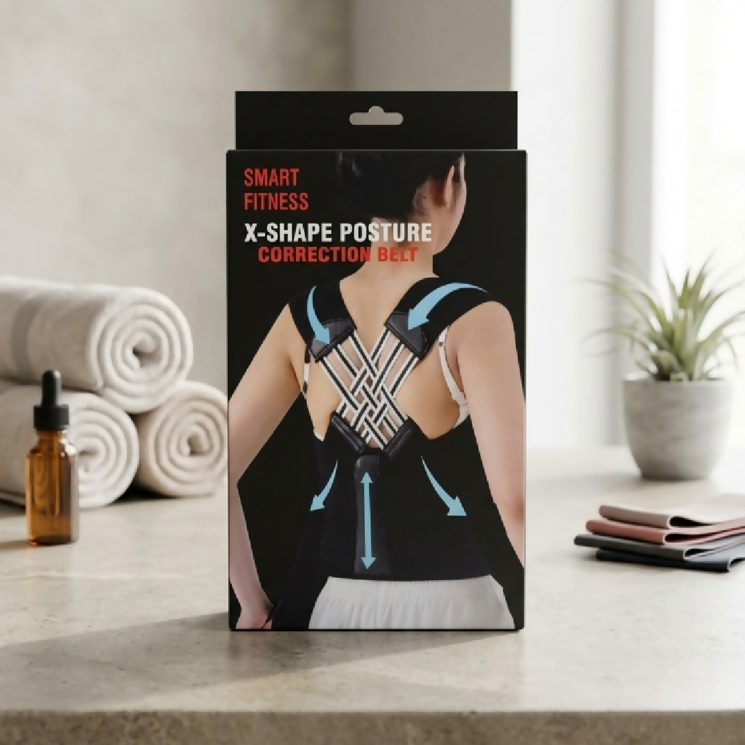 Smart Fitness X-Shape Posture Correction Belt Back Shoulder Support for Men Women