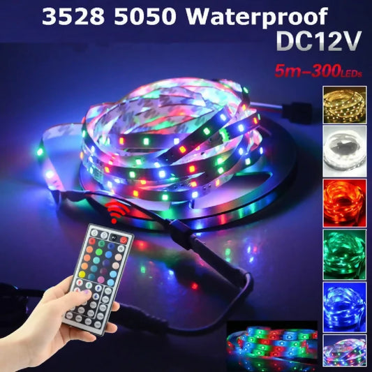 NEW RGB LED Strip Top Quality With Remote And 12V Power Supply Multicolor Best Quality RGB Light For Room Decoration Gaming Room Decoration