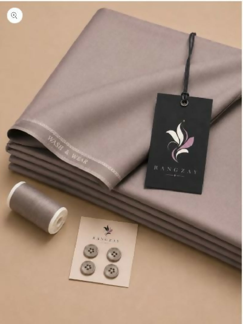Mauve Grey Wash n Wear unstitched four meter fabric