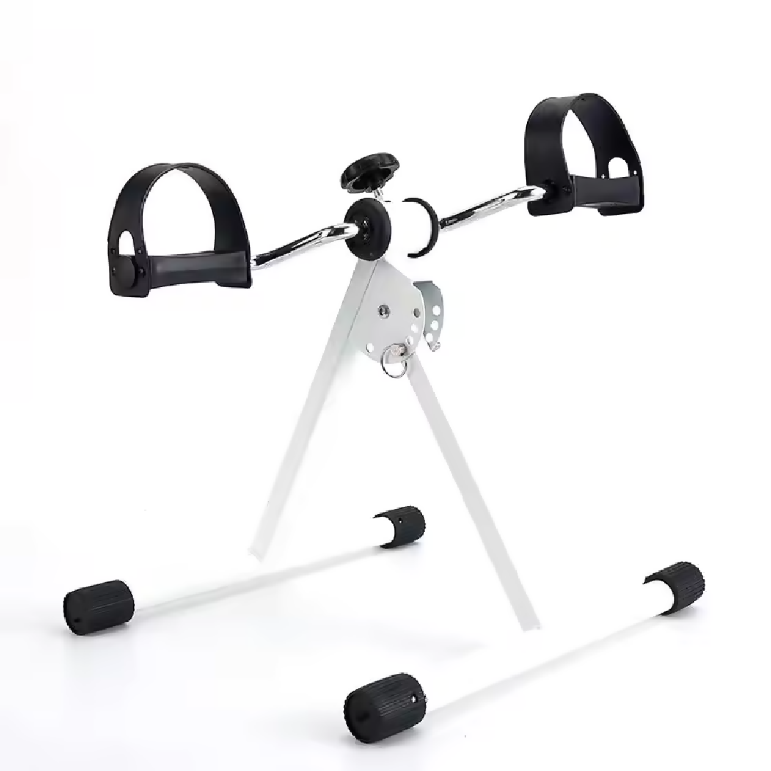 Folding Pedal Exerciser Mini Exercise Bike Under Desk Bike Foot Pedal Exerciser Foot Hand Cycle Portable Peddler Machine Bicycle Exerciser Arm Leg Exerciser while Sitting