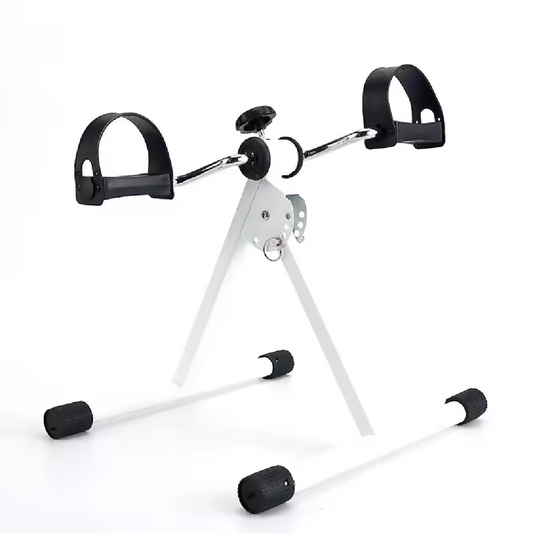 Folding Pedal Exerciser Mini Exercise Bike Under Desk Bike Foot Pedal Exerciser Foot Hand Cycle Portable Peddler Machine Bicycle Exerciser Arm Leg Exerciser while Sitting