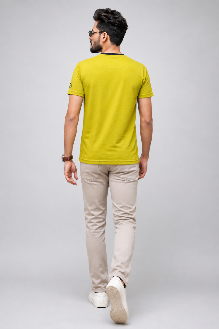 GLO-106 Olive Contrast Tee
