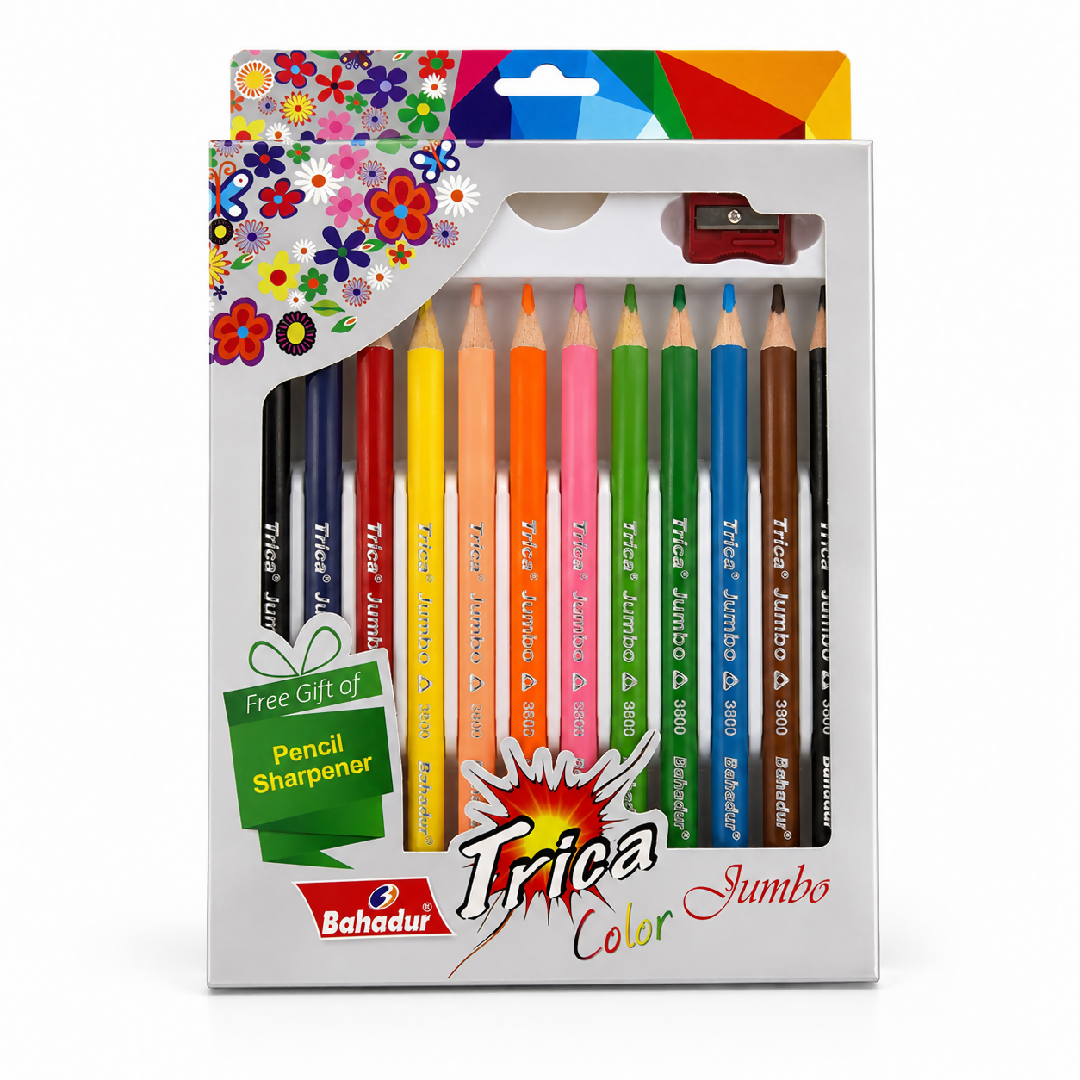 Irica (silver) colour pencl 12 pcs with extra sharpner