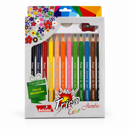 Irica (silver) colour pencil 12 pcs with extra sharpner