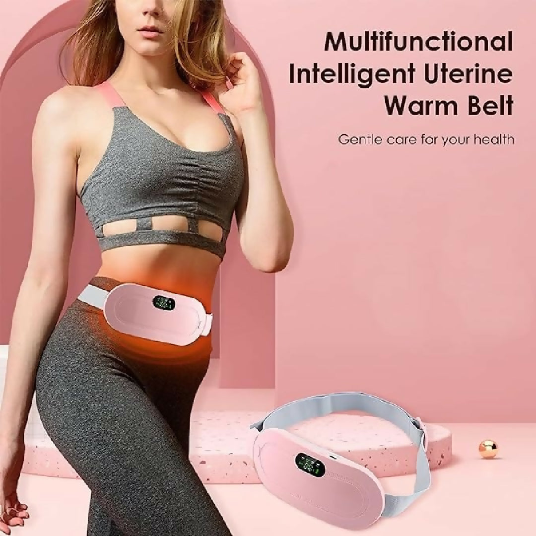 Period Cramp Relief Belt Portable Menstrual Heating Pad Heated Belly Belt For Menstrual Cramp Relief With 3 Heat Levels And 4 Modes Electric Belt Massage For Women And Girls