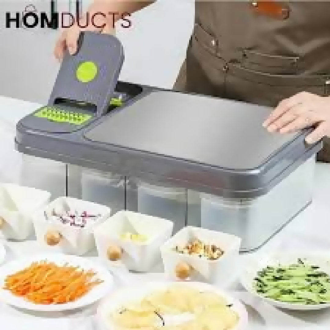 Multifunctional Vegetable Chopper with Container And Cutting Board Suitable for Chopping