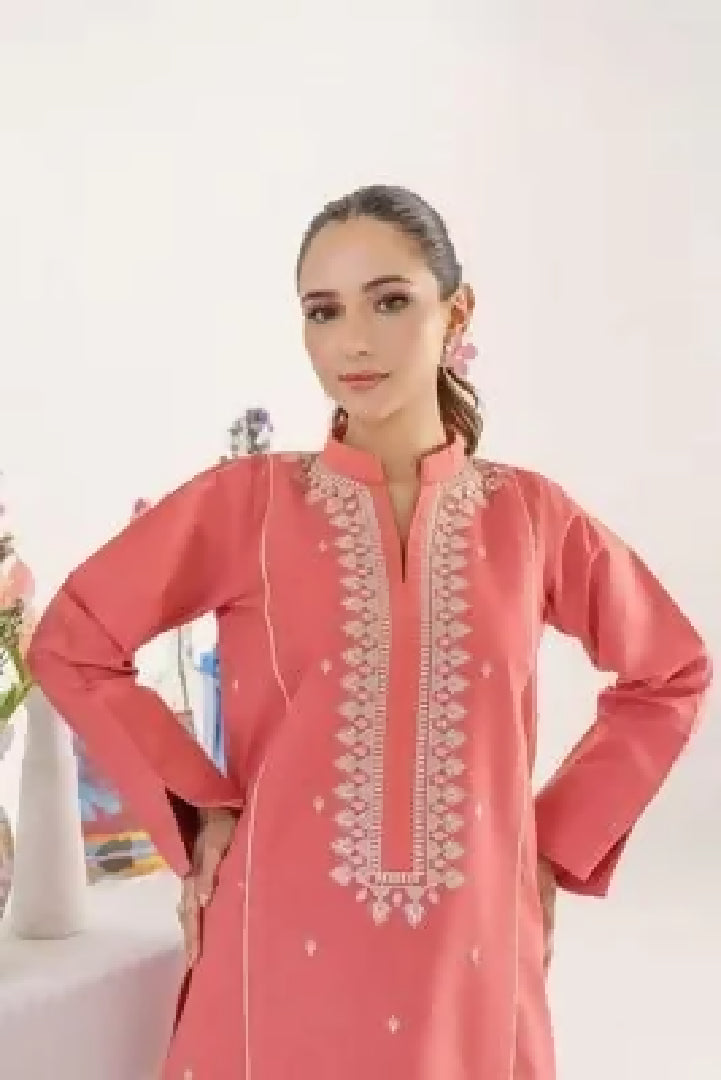 3 Pcs Women Unstitched Embroidered Suit