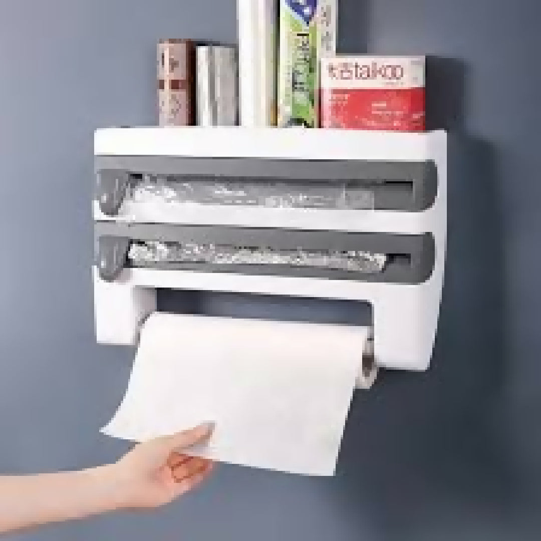 4in1 Tissue Dispenser Towel Paper Napkin Tissue and Wrap Holde