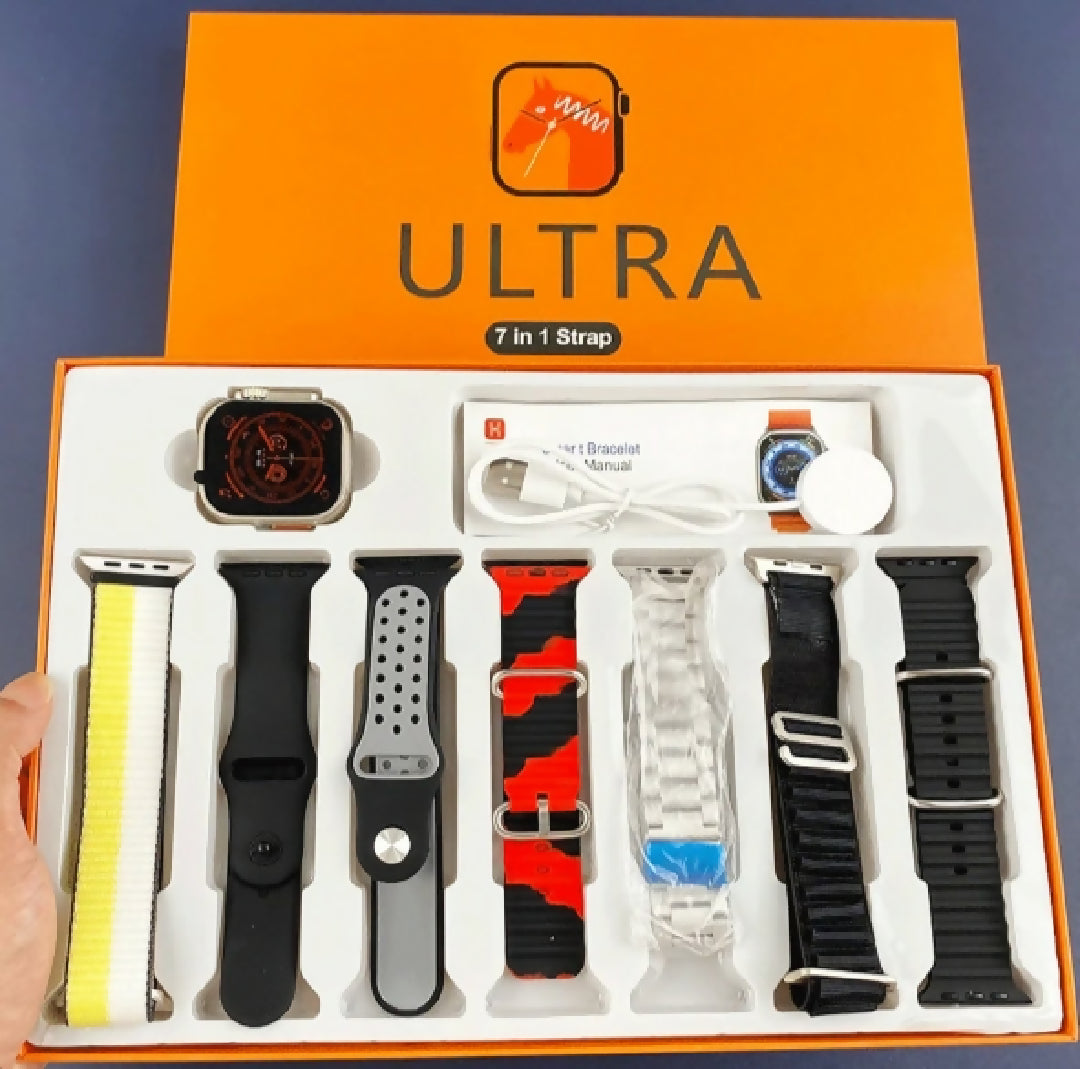 7 in 1 ultra 3 smart watch 7 straps with charger and watch set