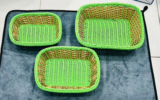 1 PCs MEDIUM NYLONE CANE MATERIAL FOOD SERVING BREAD BASKET NAAN BASKET
