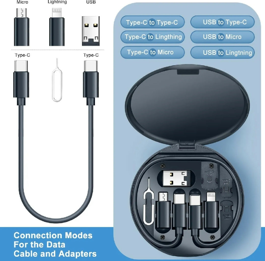 Tech Essential Bundle Mini fans Tws ear buds 5 in 1 data cable set