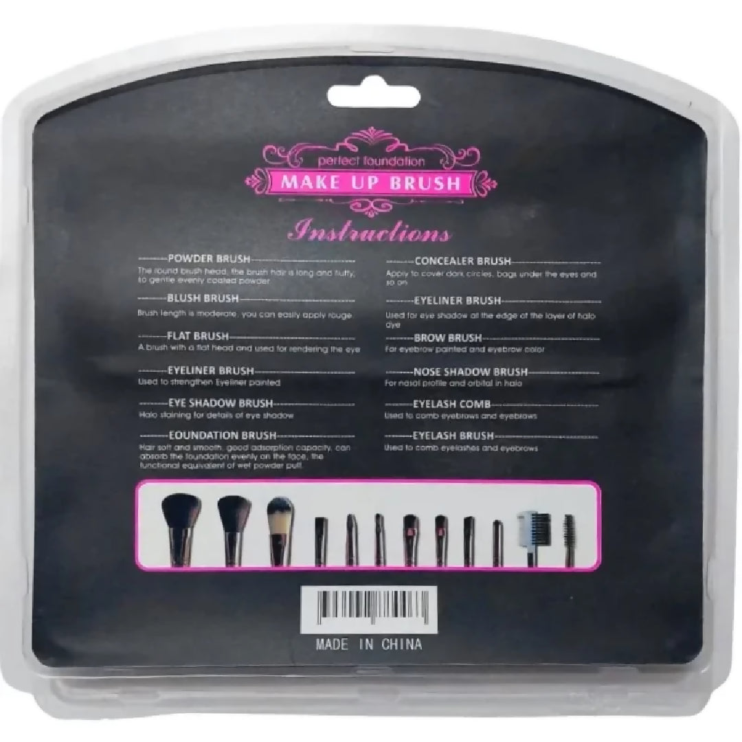 Makeup Brush Set – 12-Piece Professional Makeup Tool Kit Soft High-Quality Synthetic Bristles Huada Fit Me Pabibrow