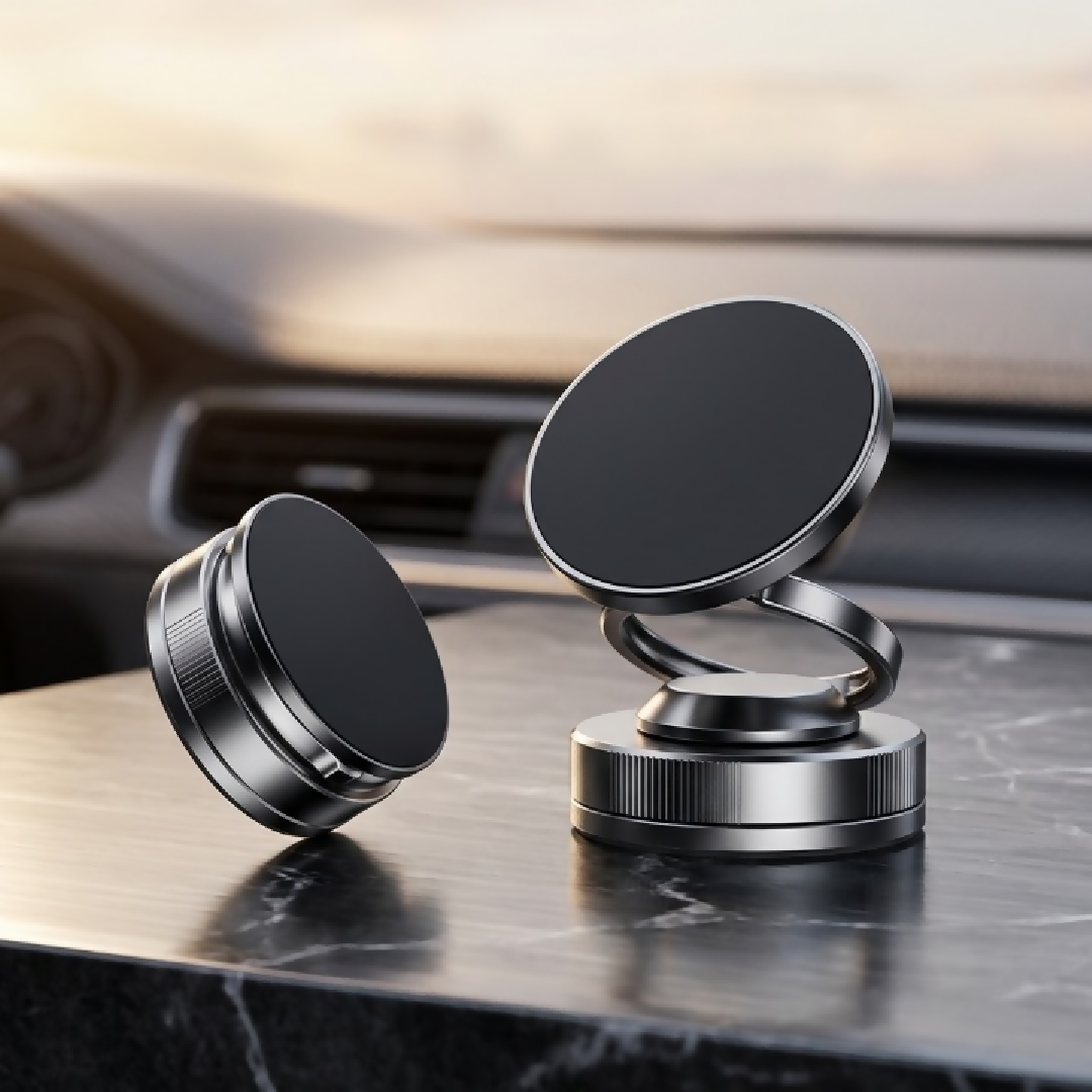 Vacuum Adsorption Magnetic Phone Holder 360 Rotatable Car Mount Bracket