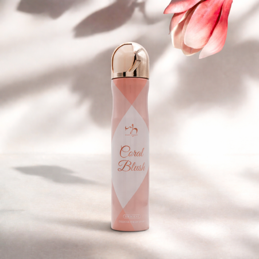 Coral Blush Deodorant Body Spray for Women