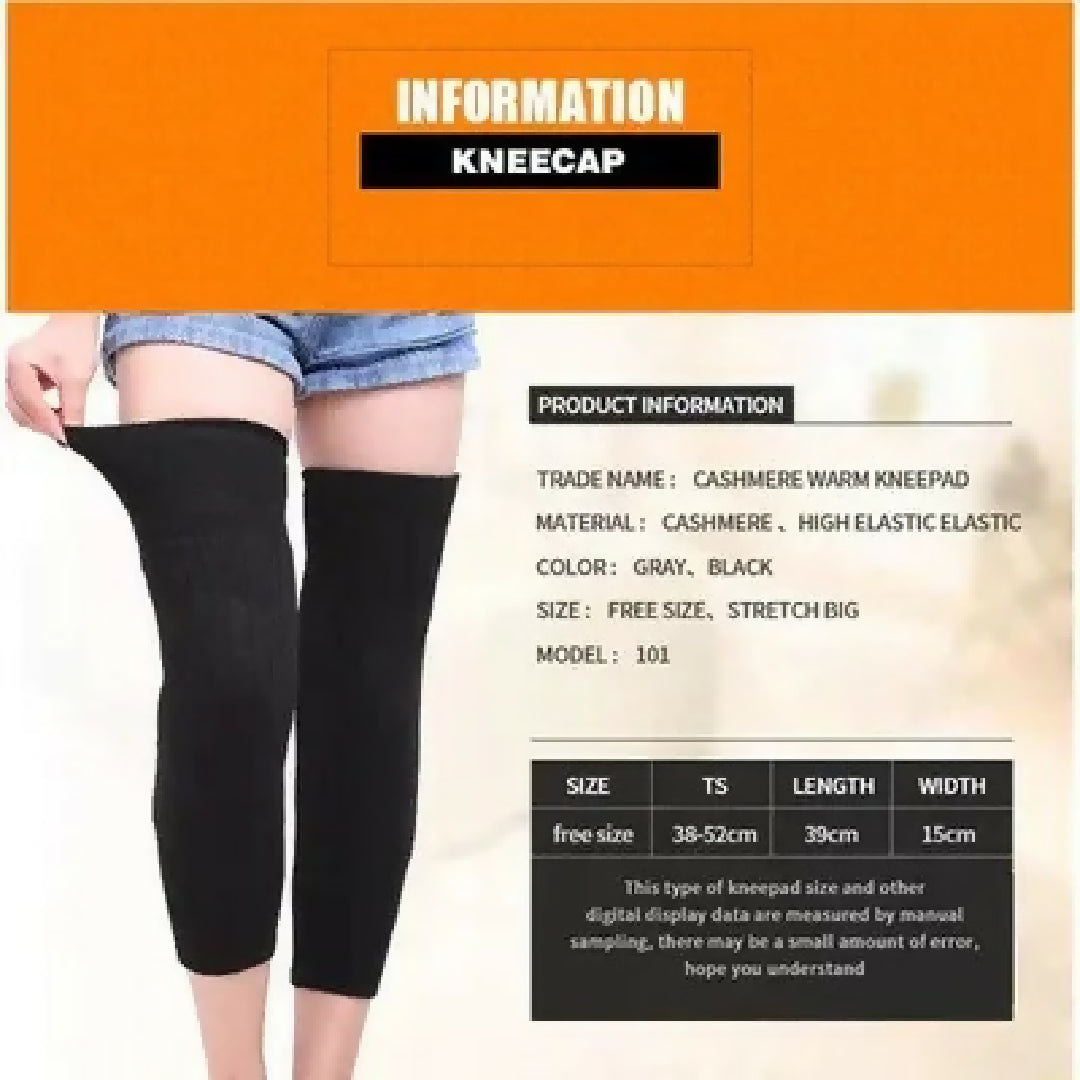1 Pair Thermal Knee Warmers - Winter Warm Knee Protector for Men and Women - Soft Stretchable and Comfortable Knee Support