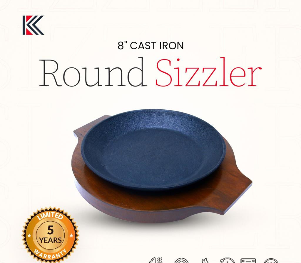Sizzler 8 inch F RO Wood Perfect for Sizzling Steaks and Fajitas