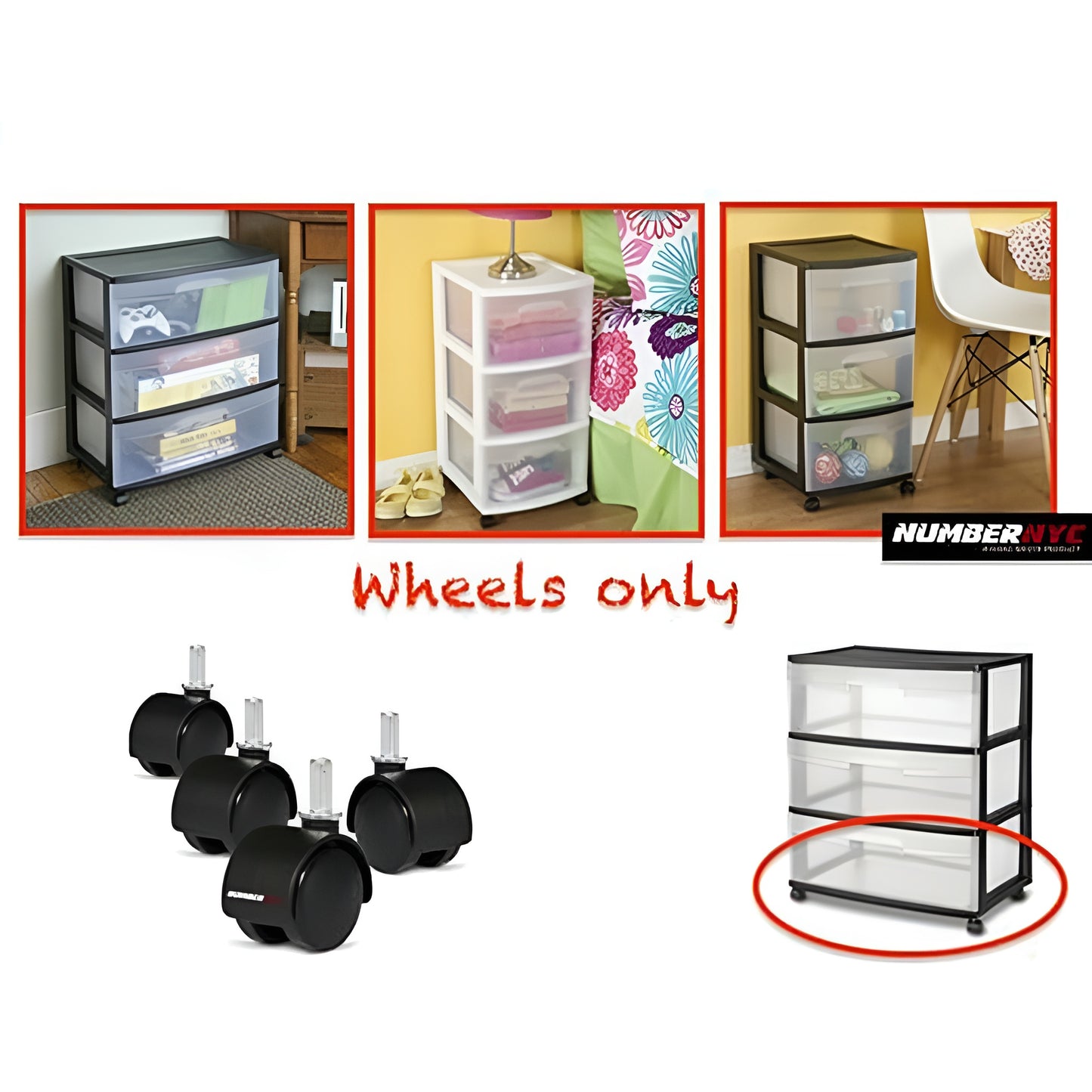 Caster Wheels  Heavy Duty Wheels for Furniture Office Chairs and Equipment