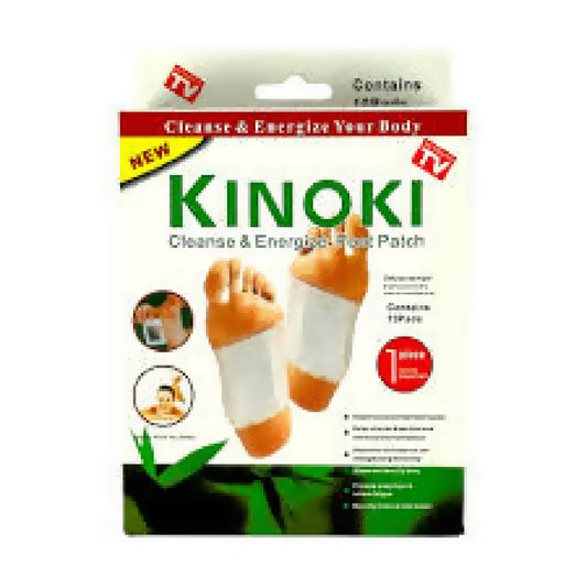KINOKI BOX PACKING Kinoki Cleansing Detox Foot Pads are adhesive patches that are applied to the soles of the feet typically overnight Manufacturers claim these pads draw out toxins from the body