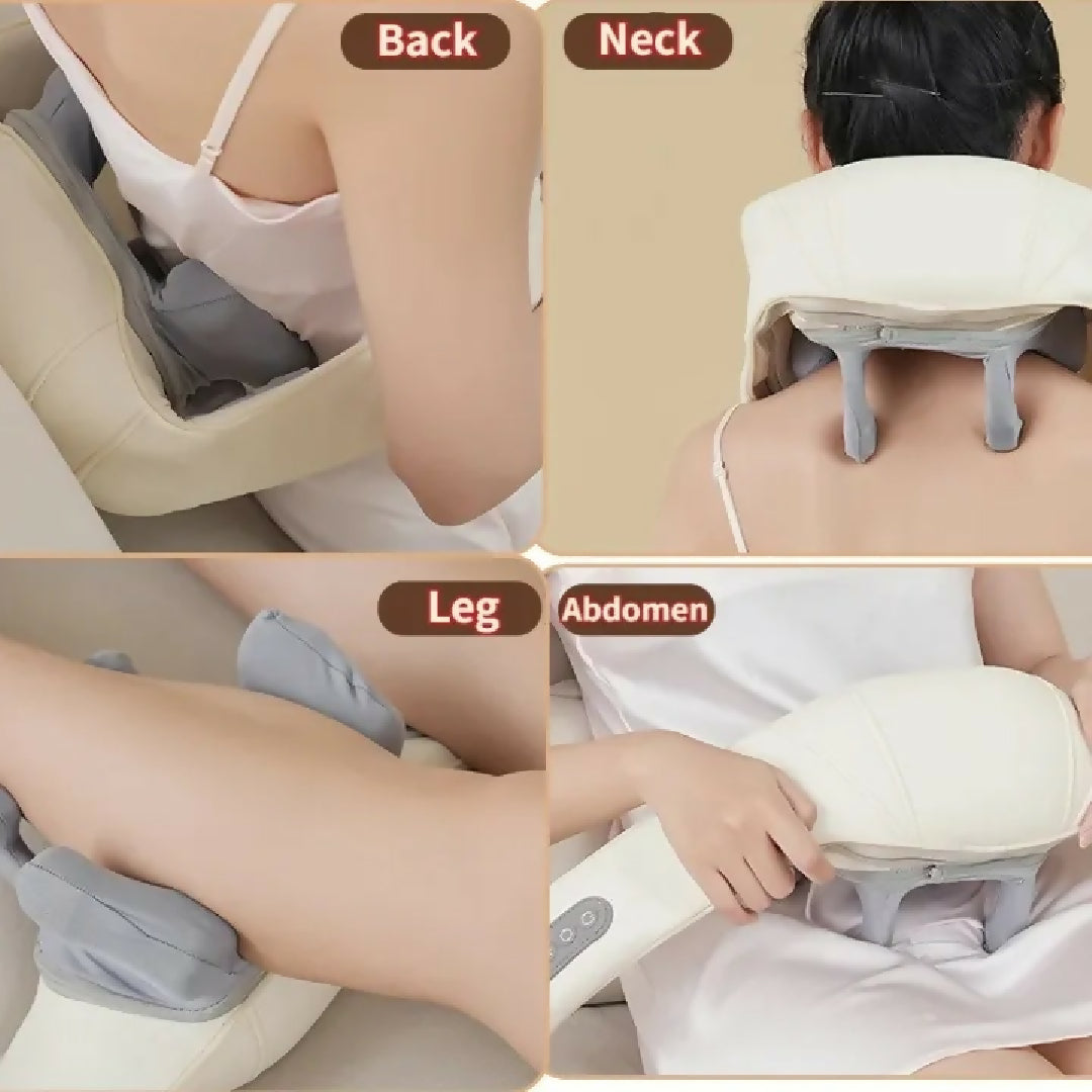 Shoulder and Back Massager all in one Electric Neck Shoulder Massager with Heat Deep Tissue Kneading Pain Relief for Trapezius Cervical Abdominal Muscles Ergonomic Design Adjustable Intensity Portable Stress Relief Device By Usmans Hub