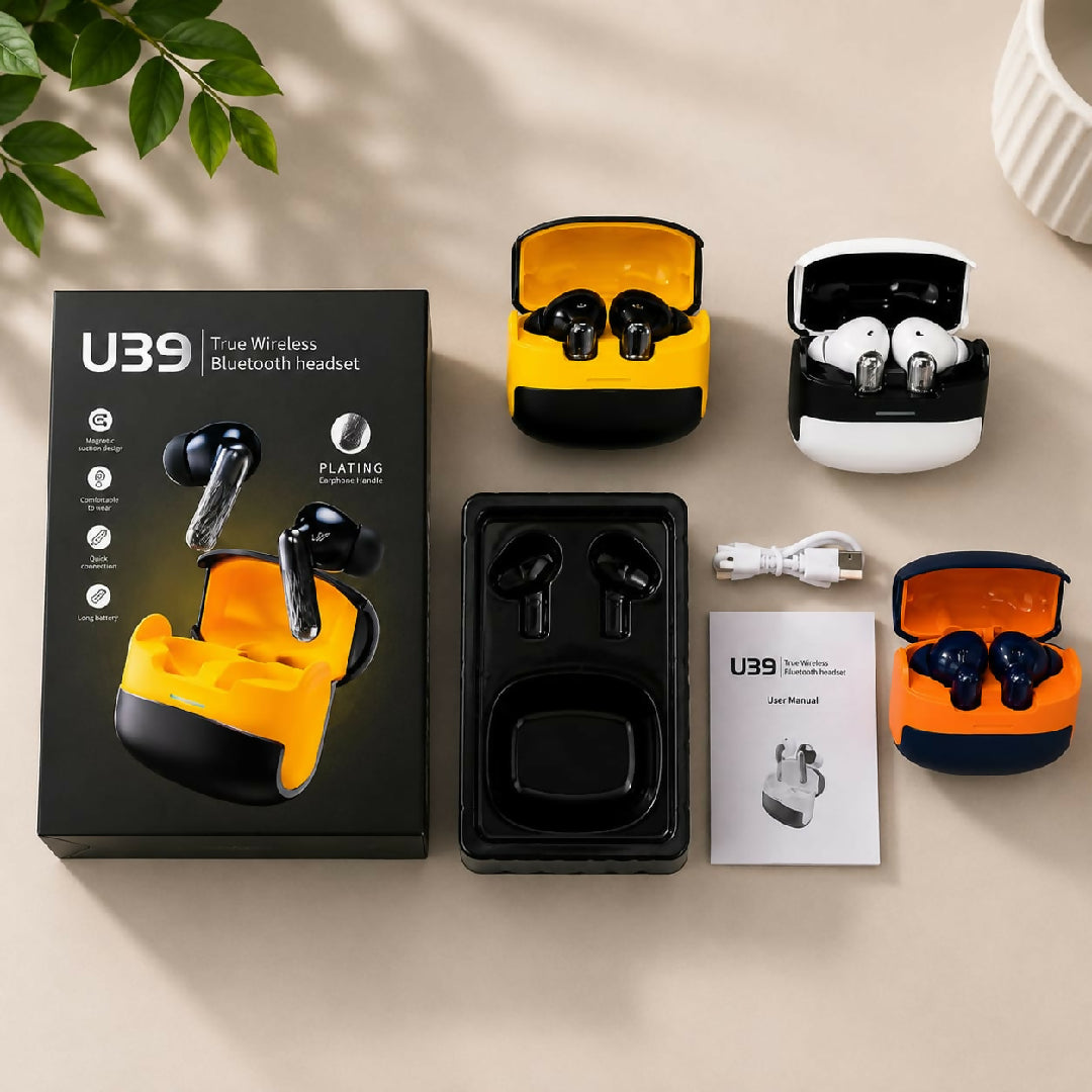 U39 Wireless Earbuds Deep Bass And ENC Type C Charging