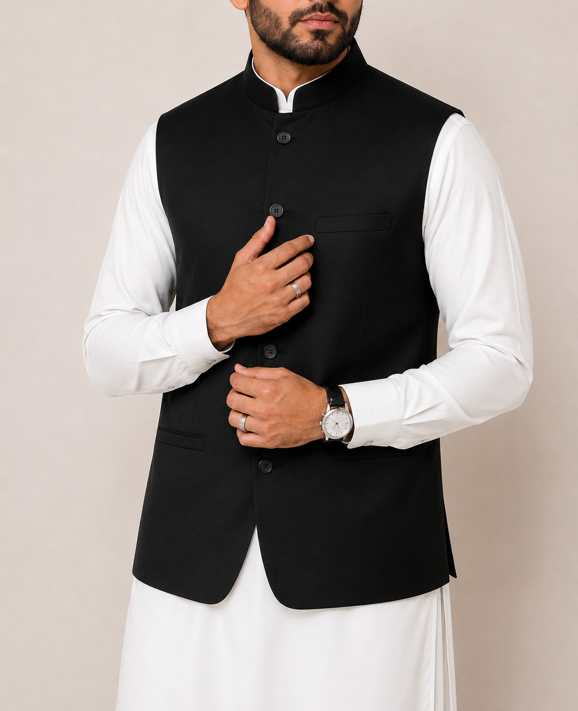Black V-Coat OV-701