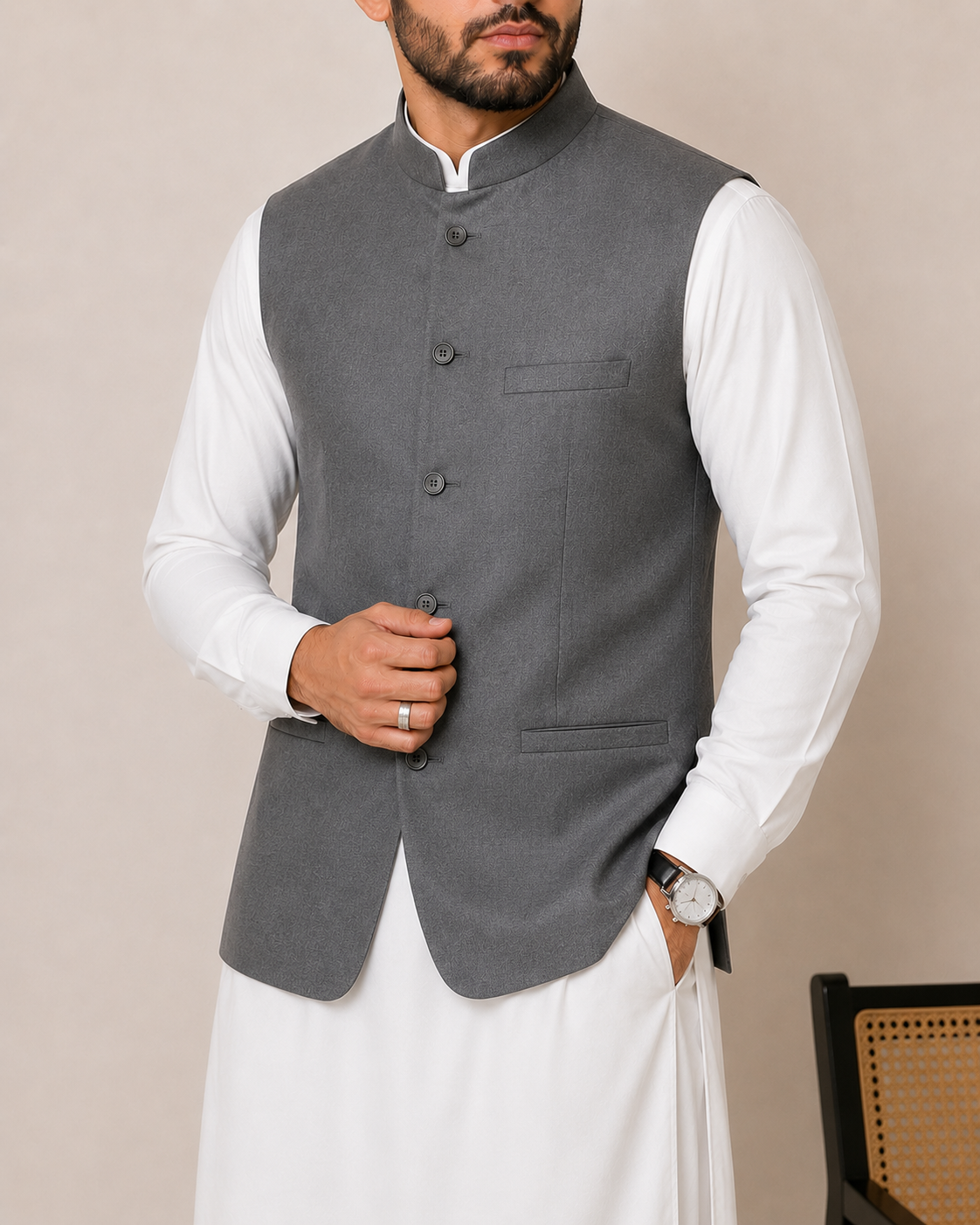 Grey V-Coat OV-701