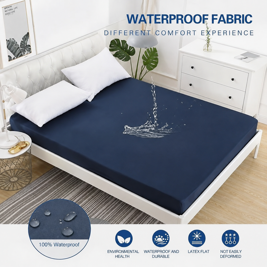 Imported Quality Waterproof Mattress Cover In Fitted Sheet Style For King or Double Size 72 BY 78 Premium Quality Mattress Protector with Strong Elastic Grip All Sizes Available