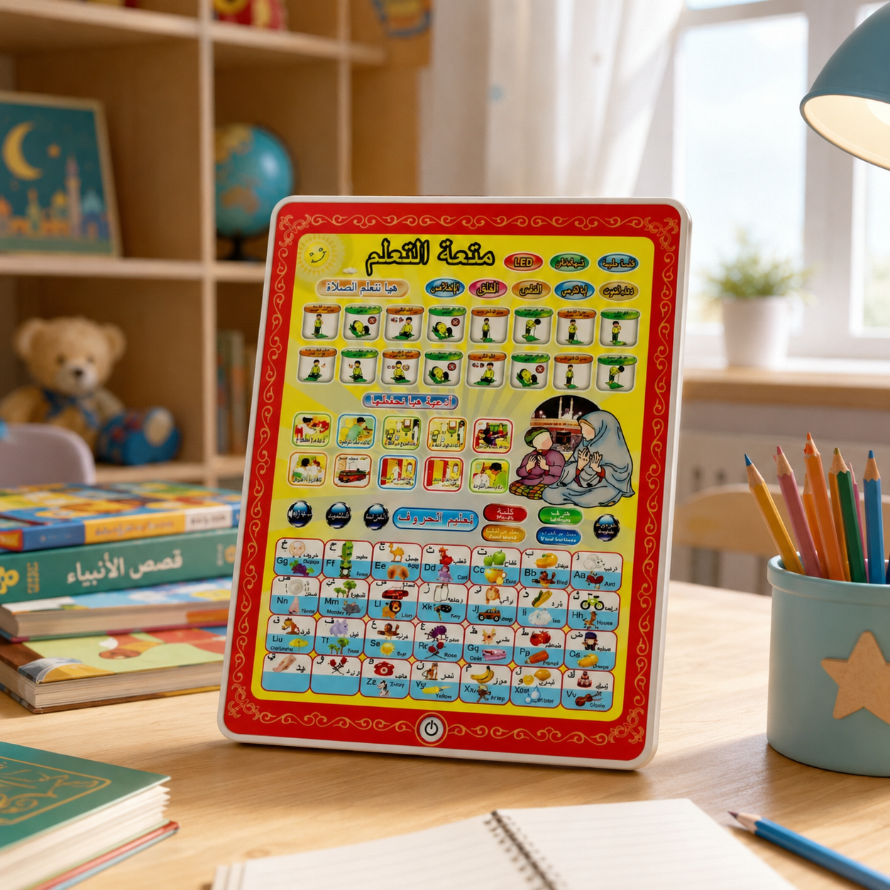Islamic Educational Tablet Arabic And English Letters Child Friendly Learning Toy For Kids Small Size